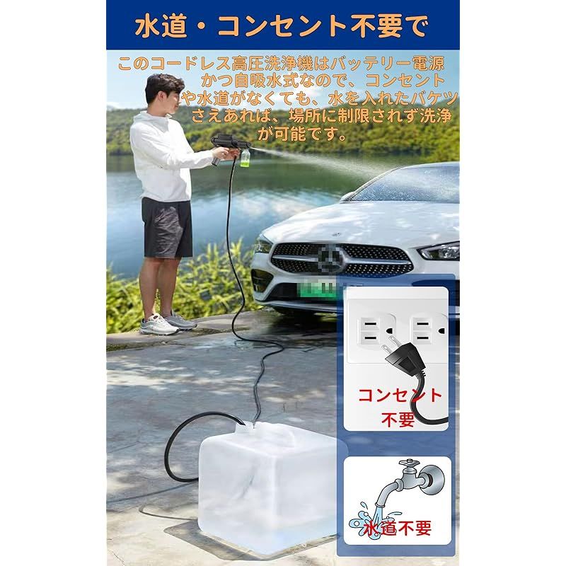 高圧洗浄機 コードレス 充電式 折りたたみ式 コードレスハンディ