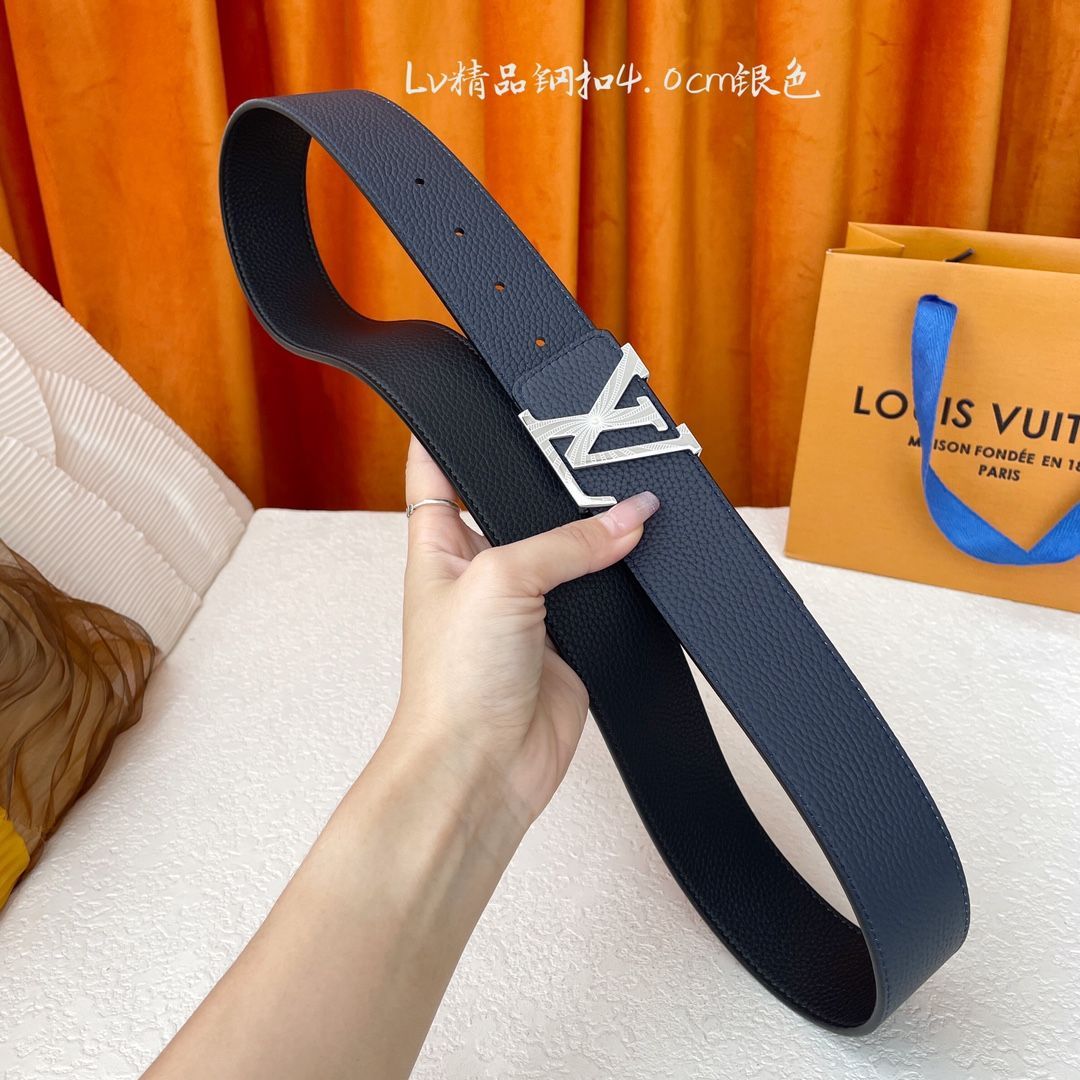 今日特価】LOUIS VUITTON Double-sided ライチ柄 レザーベルト-2
