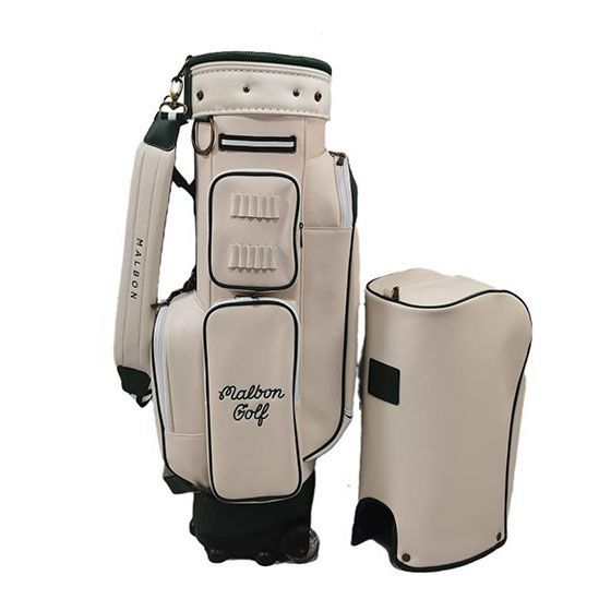 MALBON キャディーバッグ ゴルフバッグ キャディバッグ Golf Bag 安定感抜群 防水 耐摩耗性 撥水性 9型 持ち運びが容易 ホイール付き  PUレーザー