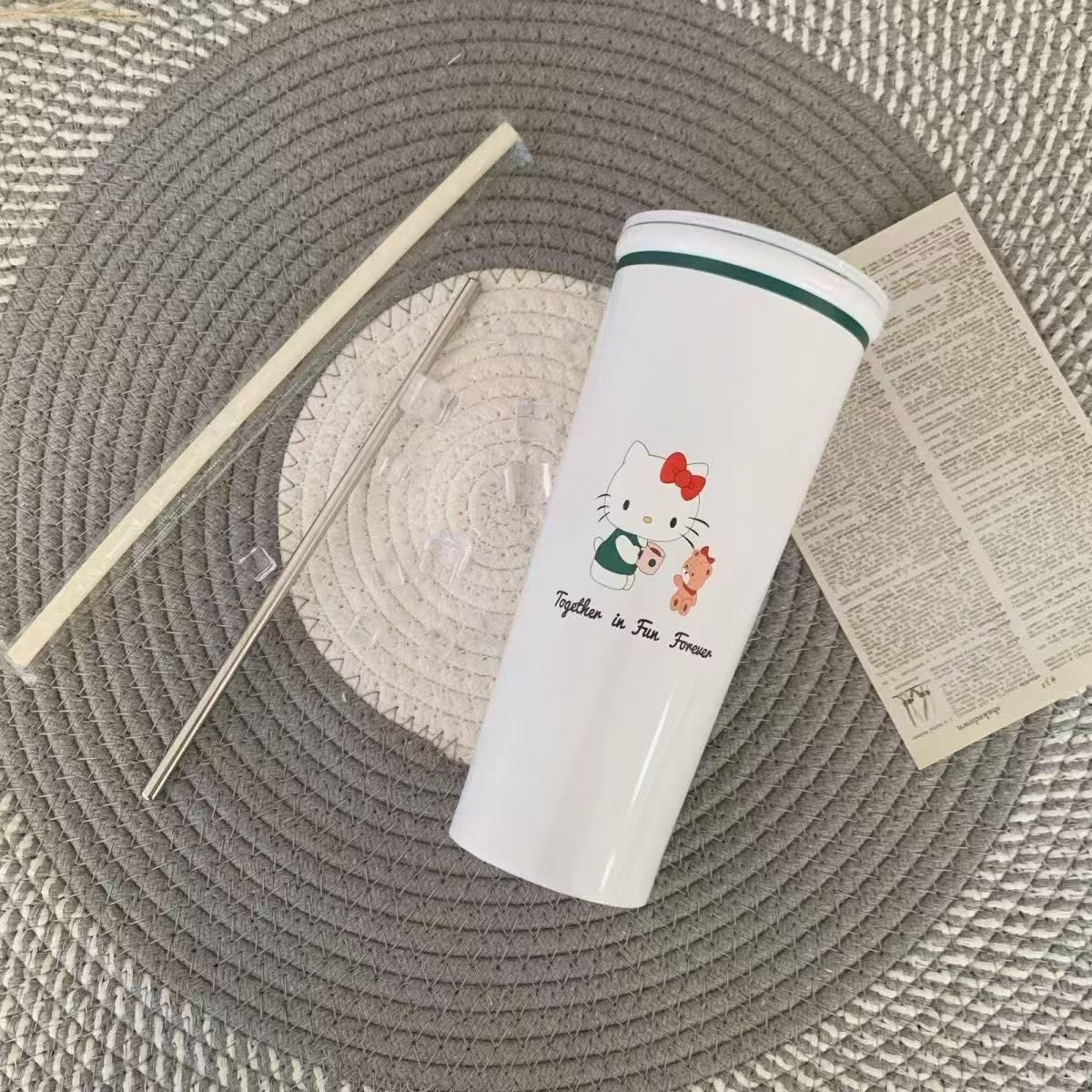 ハローキティ×スターバックス 50周年ステンレスボトル Starbucks - 【限定】ハローキティ50周年×スターバックス