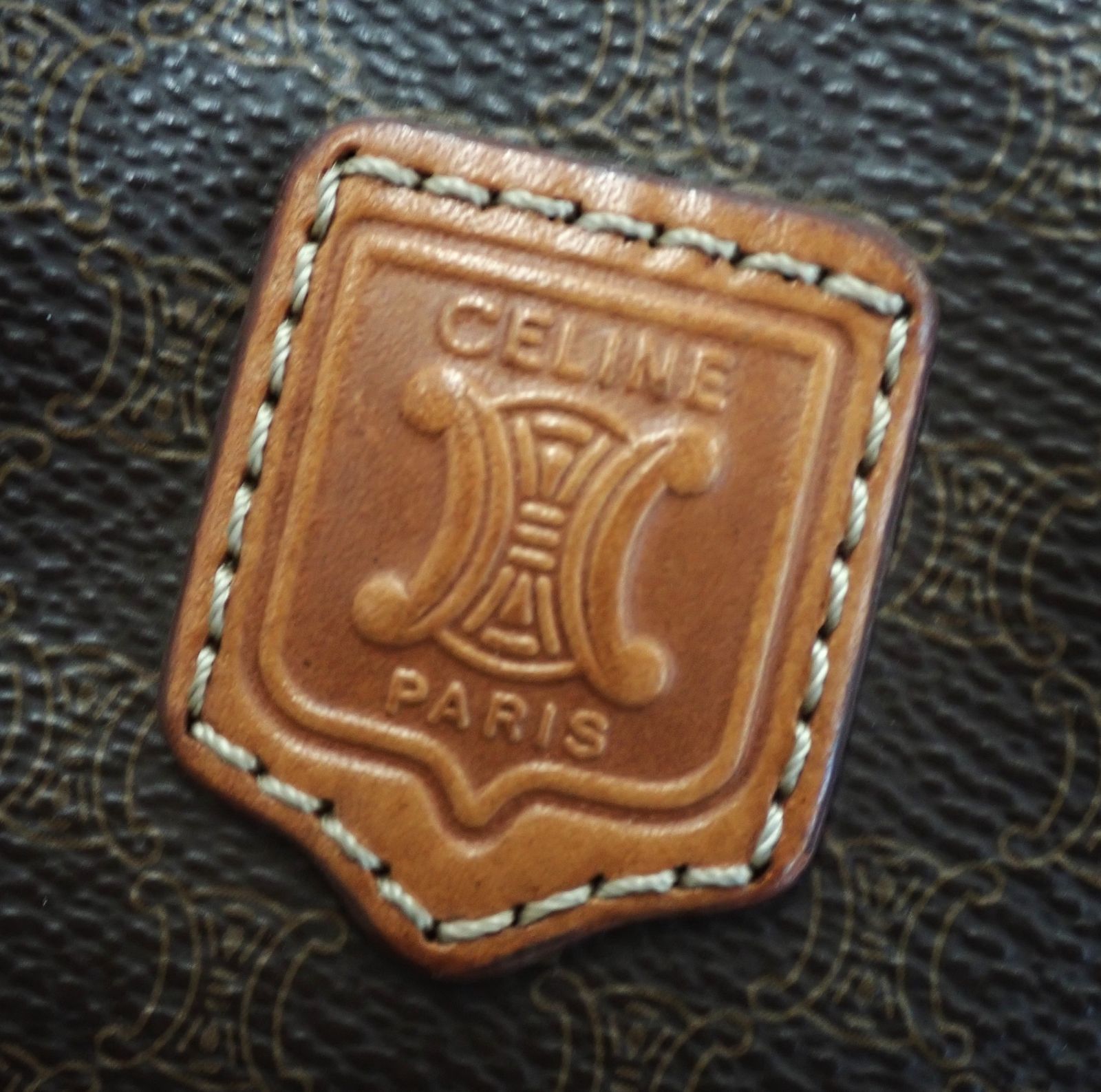 美品 CELINE セリーヌ ポーチ マカダム柄 ブラウンセリーヌ