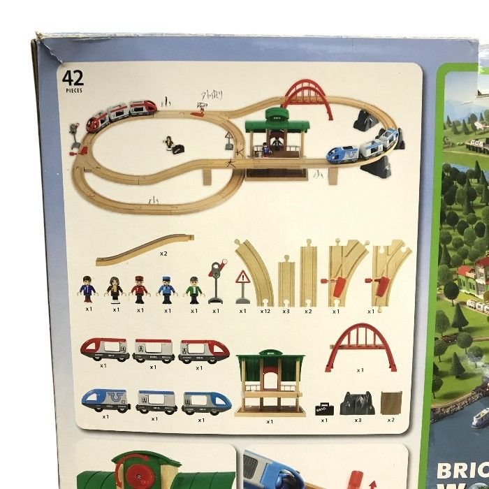 BRIO ブリオ トラベルレールセット 木製 線路 電動車両 列車