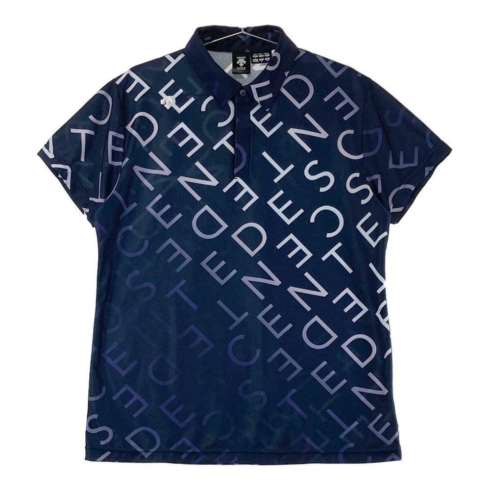 デサント ゴルフ ポロシャツ メンズ ネイビー/ホワイト デサント