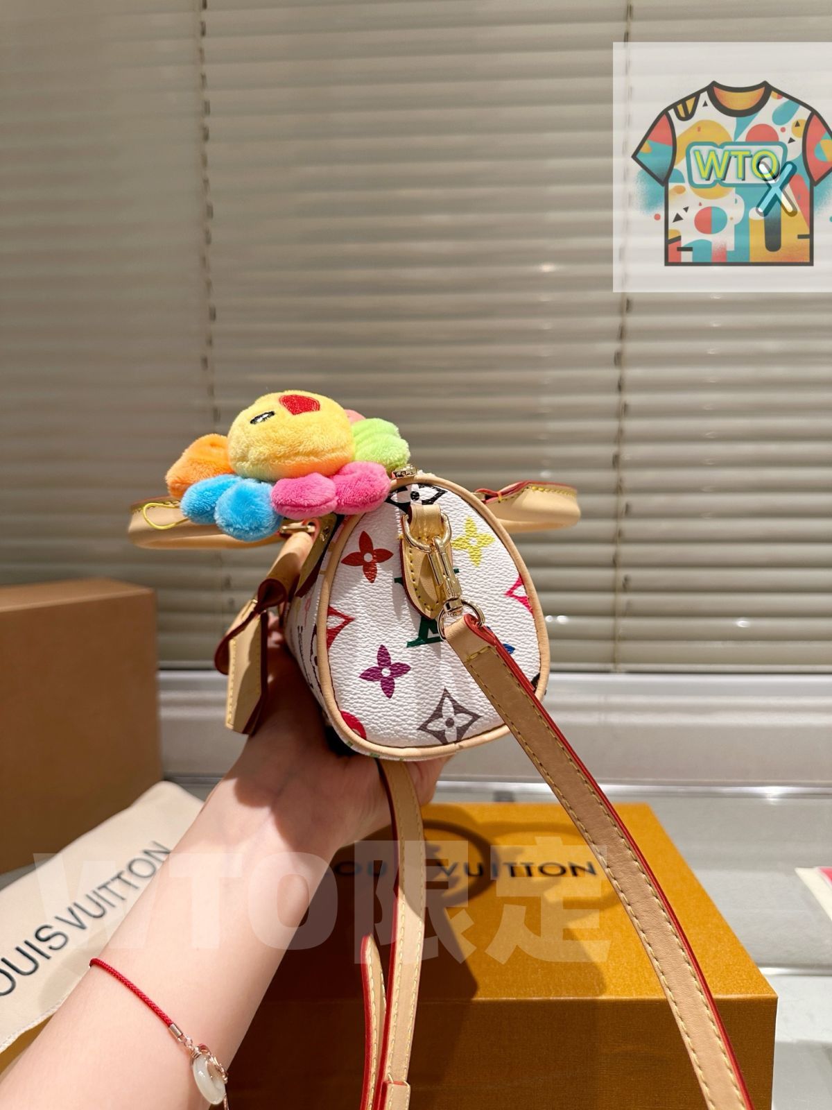 今日特価】LV x Takashi Murakami White Multicolor Nano Speedy