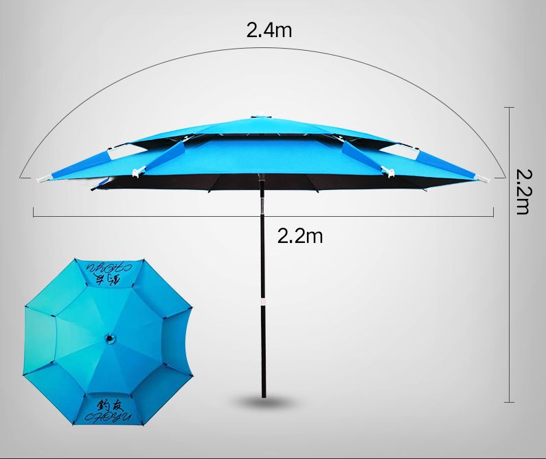 釣友本舗製へら鮒釣りワイドパラソルSCD 外側直径240 cm