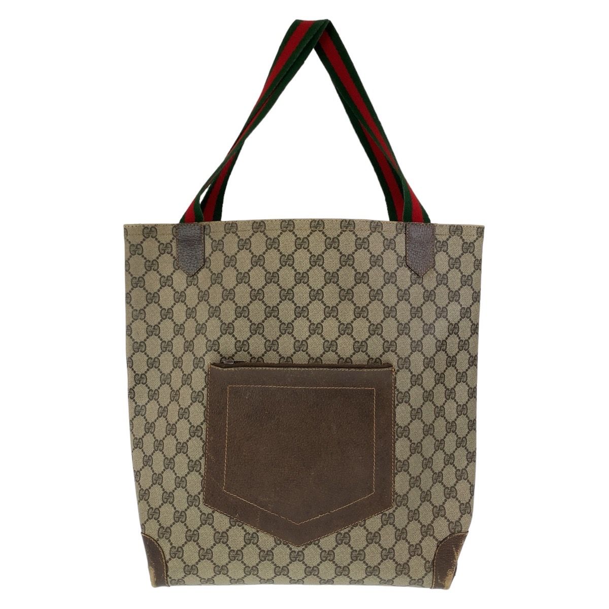 GUCCI グッチ シェリーライン オールドグッチ ベージュ ブラウン GGスプリームキャンバス トートバッグ ショルダーバッグ 407514【中古】  - メルカリ