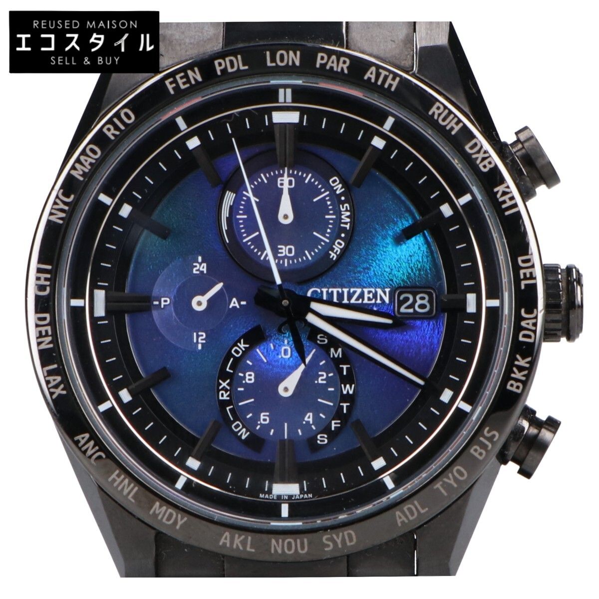 CITIZEN シチズン AT8285-68Z アテッサ ACT Line HAKUTO-Rコラボ ブラックチタンシリーズ