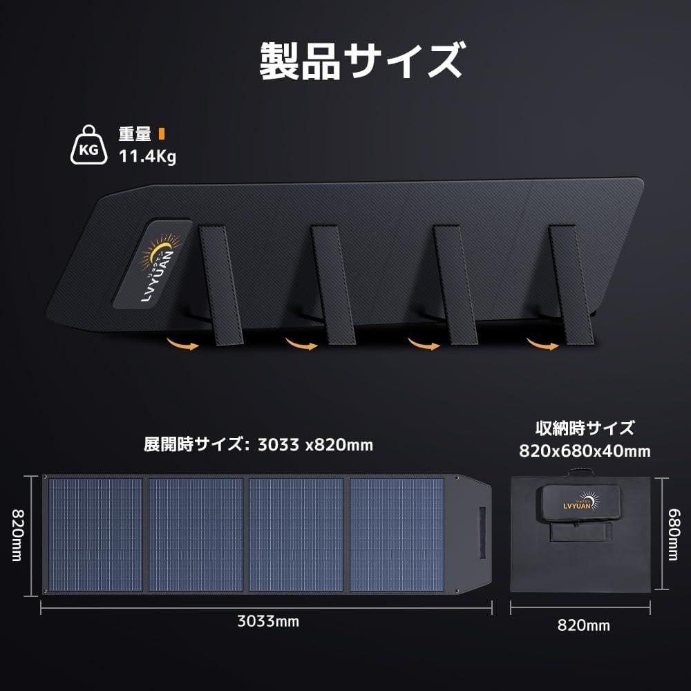 美品】リョクエン(LVYUAN) ソーラーパネル 400W ポータブル電源