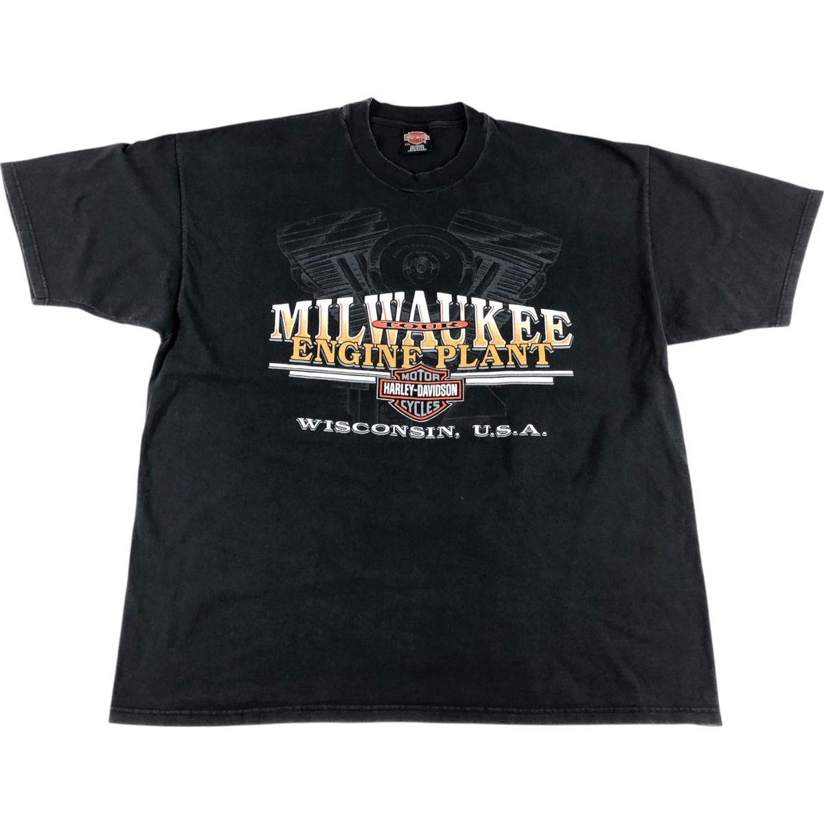 古着 90年代 ハーレーダビッドソン Harley-Davidson エンジン モーターサイクル バイクTシャツ メンズXXL相当|eaa556831