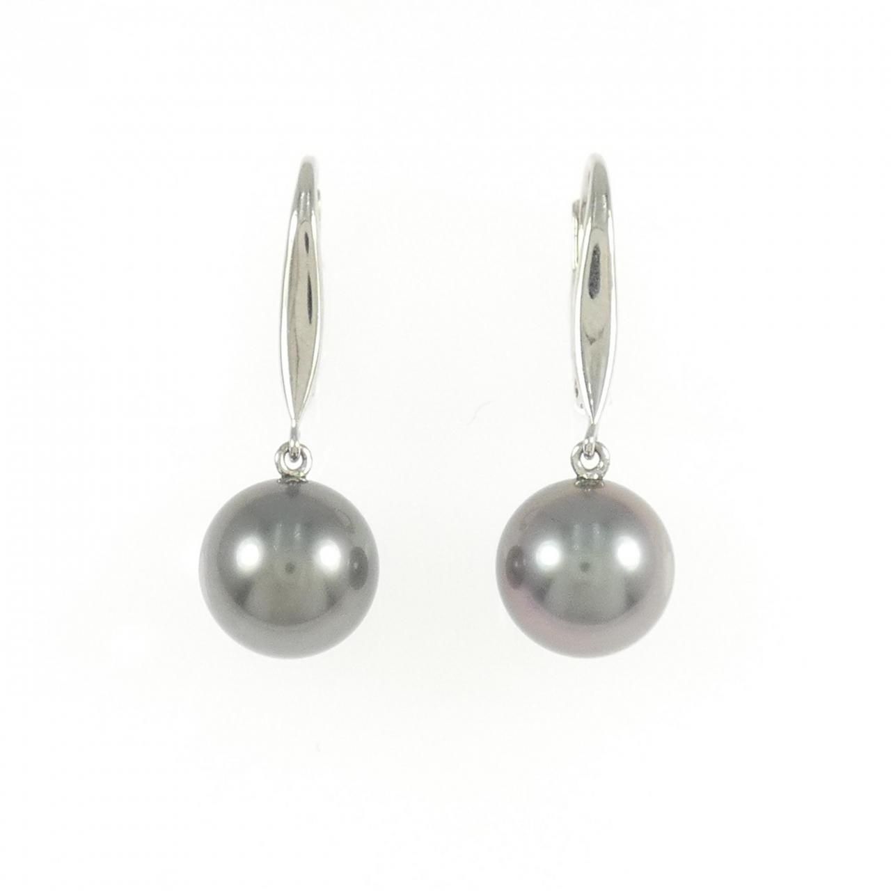 PT850 黒蝶パール ピアス 9.0mm