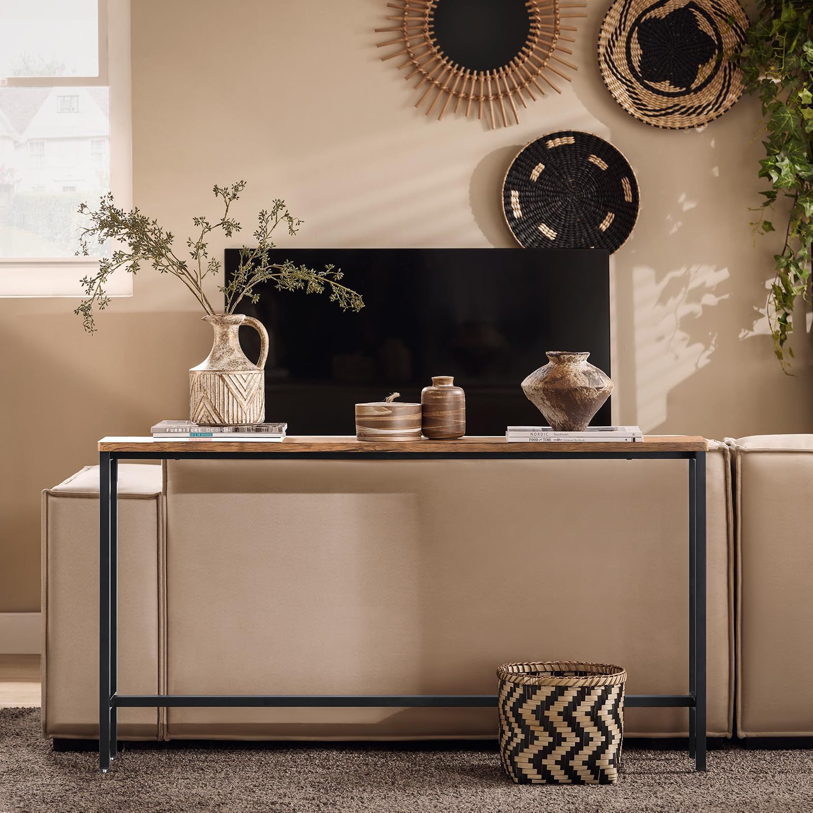 大特価 SoBuy コンソールテーブル スリム 玄関テーブル サイドテーブル