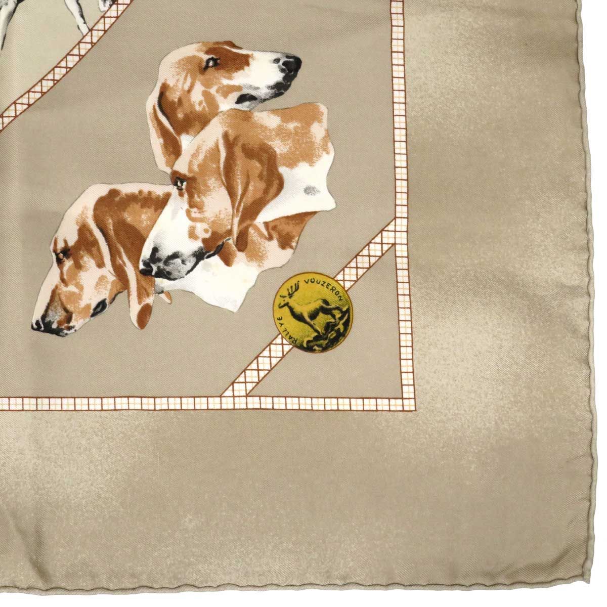 エルメス カレ90 Le Toifevin スカーフ ユニセックス ベージュ系