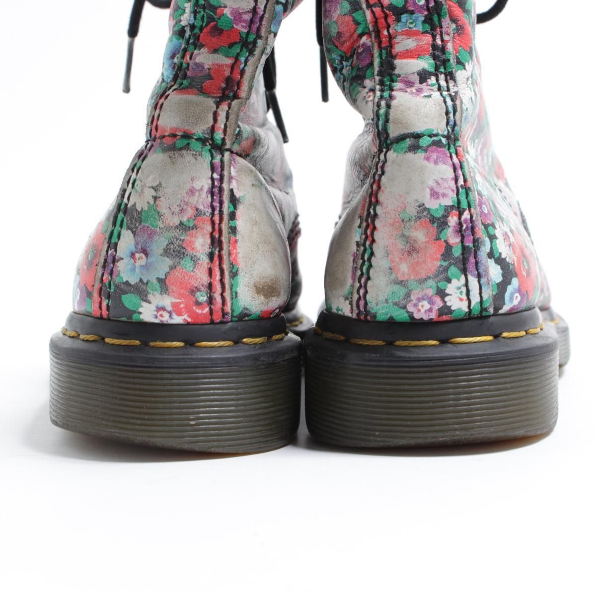 古着 ドクターマーチン Dr.Martens 花柄 8ホールブーツ UK5 レディース