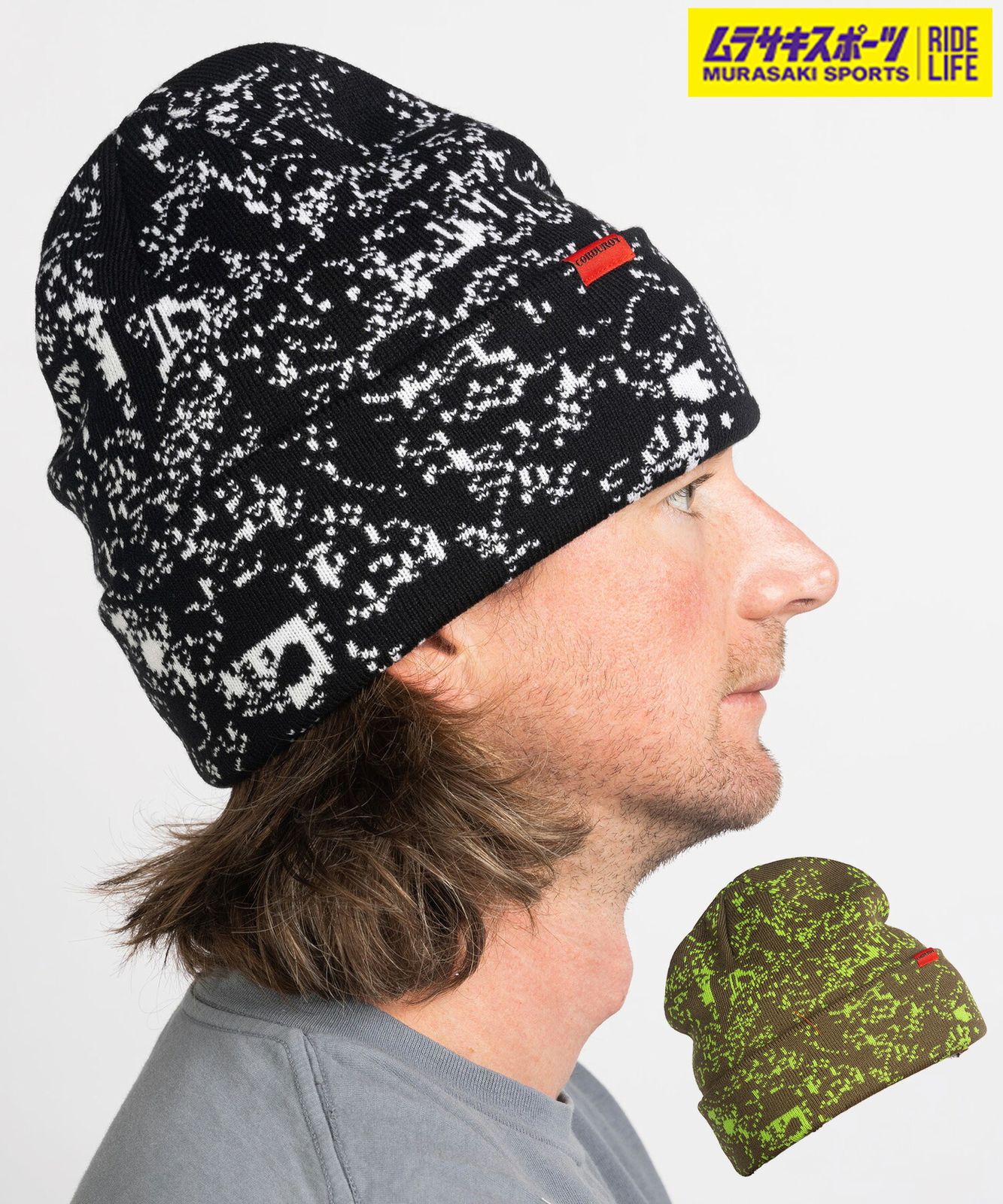 【ムラスポ公式】新品 CORDUROY コーデュロイ スノーボード ビーニー ユニセックス CELL CAMO ムラサキスポーツ 24-25モデル LL L21