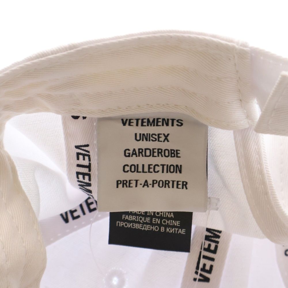 VETEMENTS (ヴェトモン) ロゴ刺繍 ベースボールキャップ 帽子