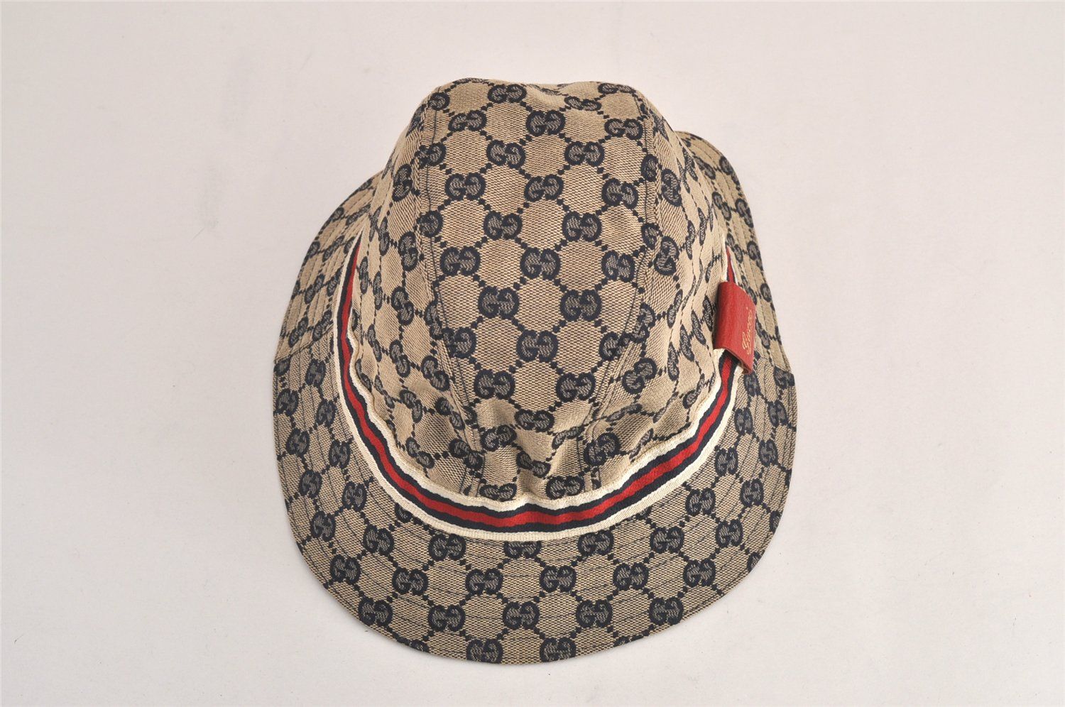 GUCCI グッチ シェリーライン バケットハット GGキャンバス レザー