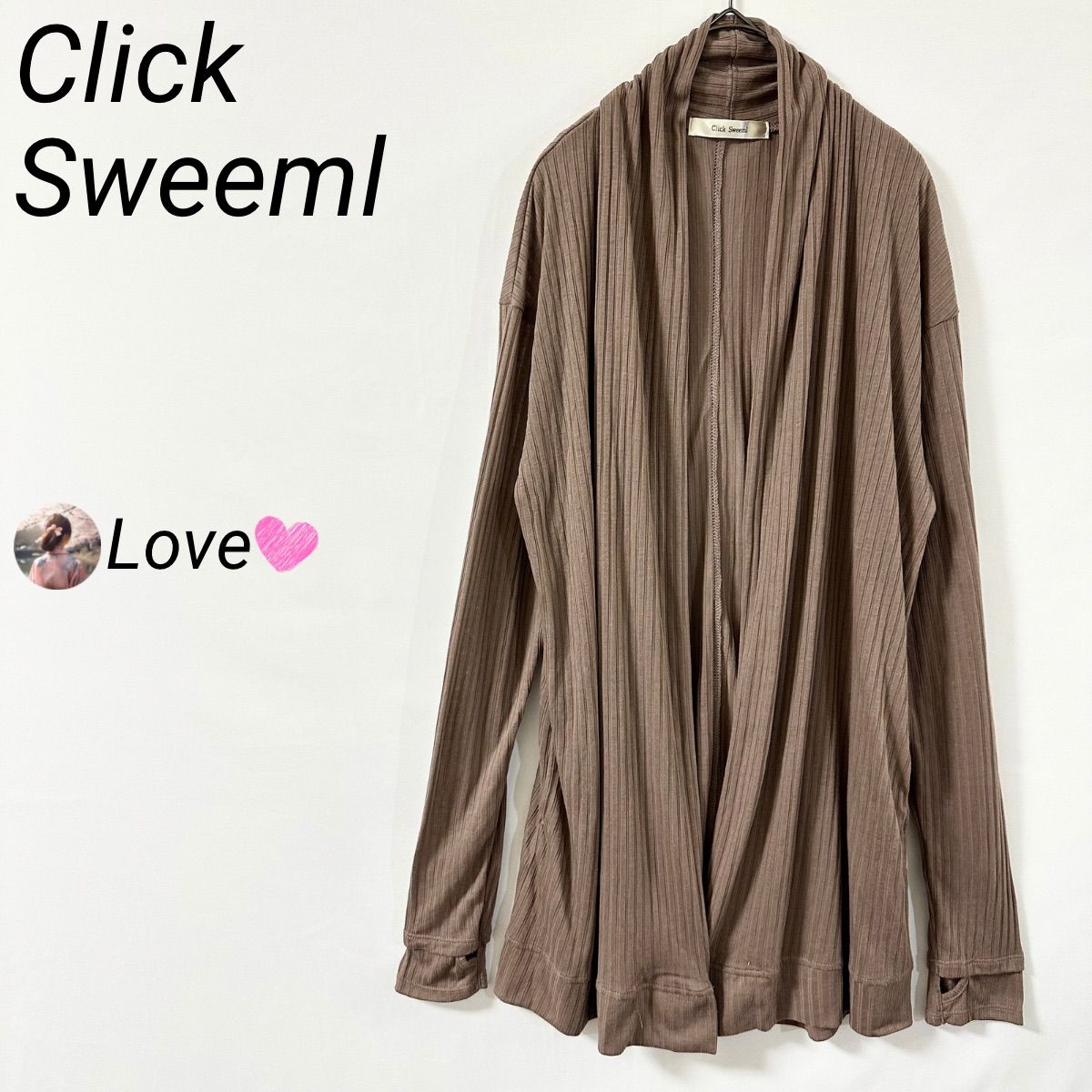 Click Sweeml ロングカーディガン ニット 薄手 羽織り シンプル