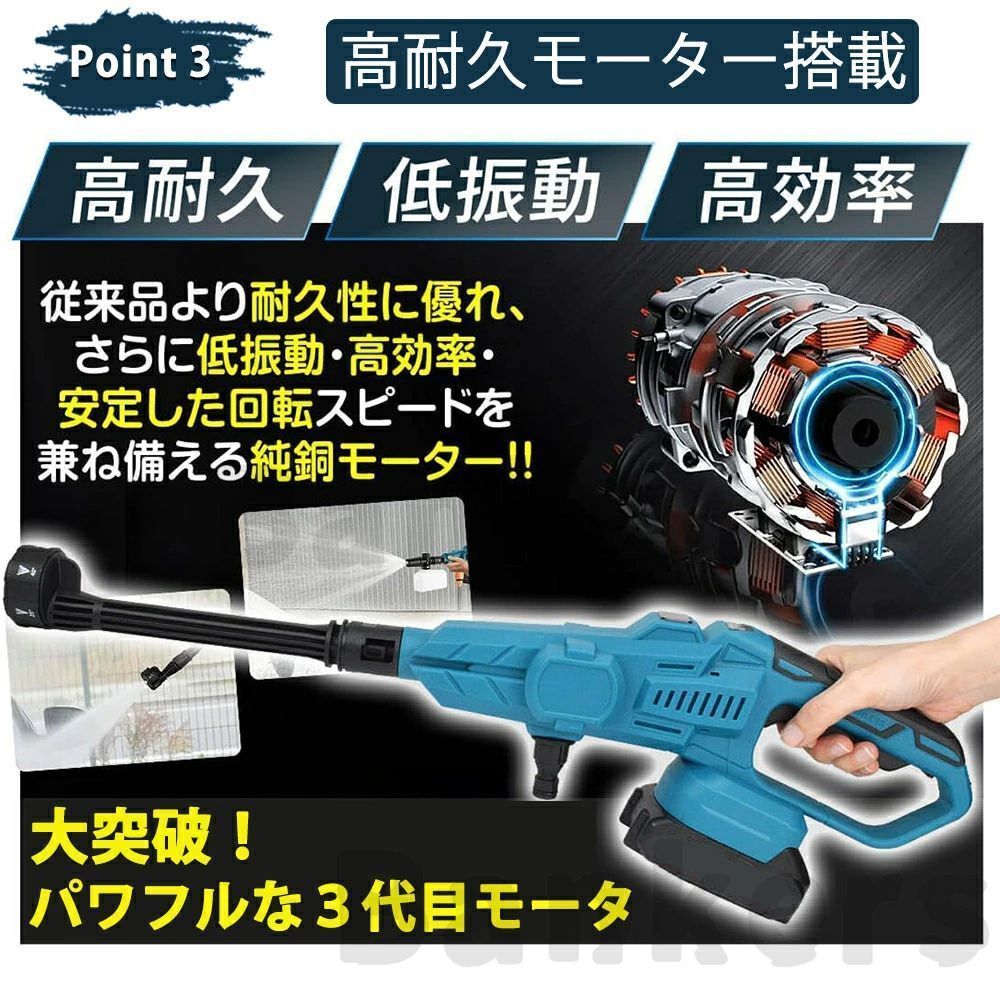高圧洗浄機 20L折り畳みバケツ付き 8MPa コードレス 充電式 PSE認証済