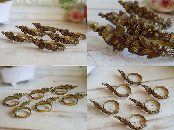 フランス アンティーク カーテン ホルダー ローズ フラワー 2個セット 15102001 NEXPOTALLINN_EU