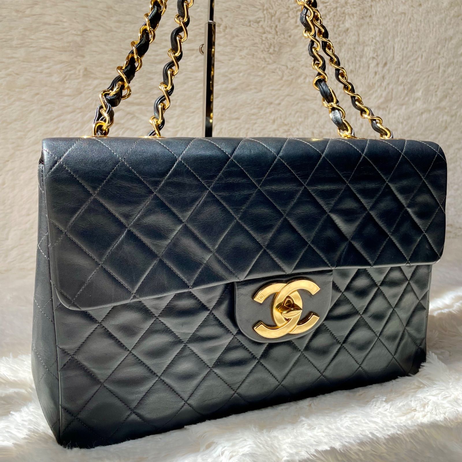 極美品】CHANEL シャネル デカマトラッセ シングルフラップチェーン - メルカリ