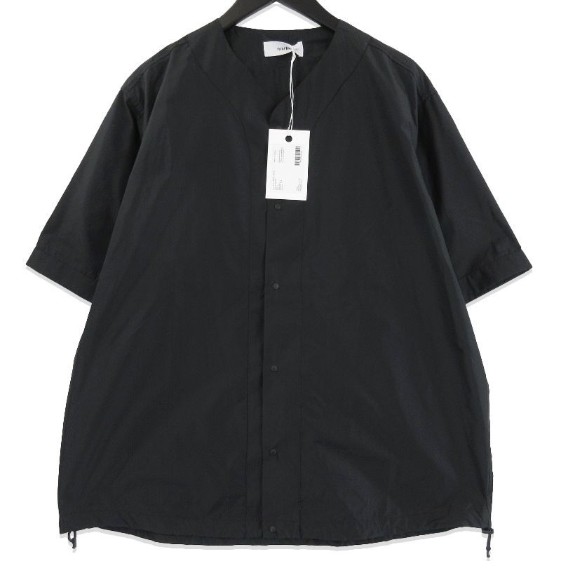 marka マーカ 半袖ベースボールシャツ M25B03SH01B 25SS RECYCLED POLYESTER SILK TAFFETA ブラック 黒 2 71012116