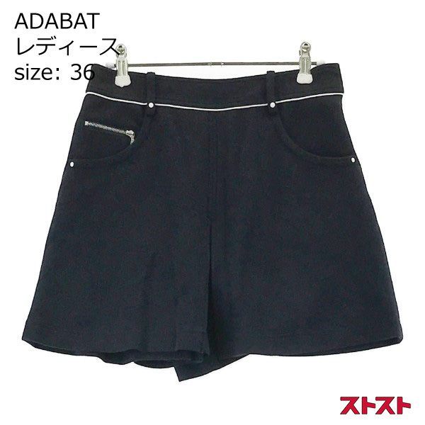 ADABAT アダバット ストレッチ起毛ショートパンツ ネイビー系 36