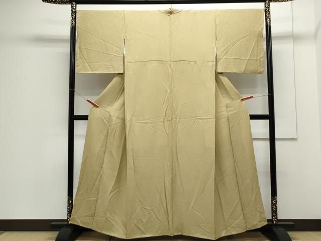 平和屋着物●上質な色無地 舞花地紋 利休茶色 正絹 CAAX3086th