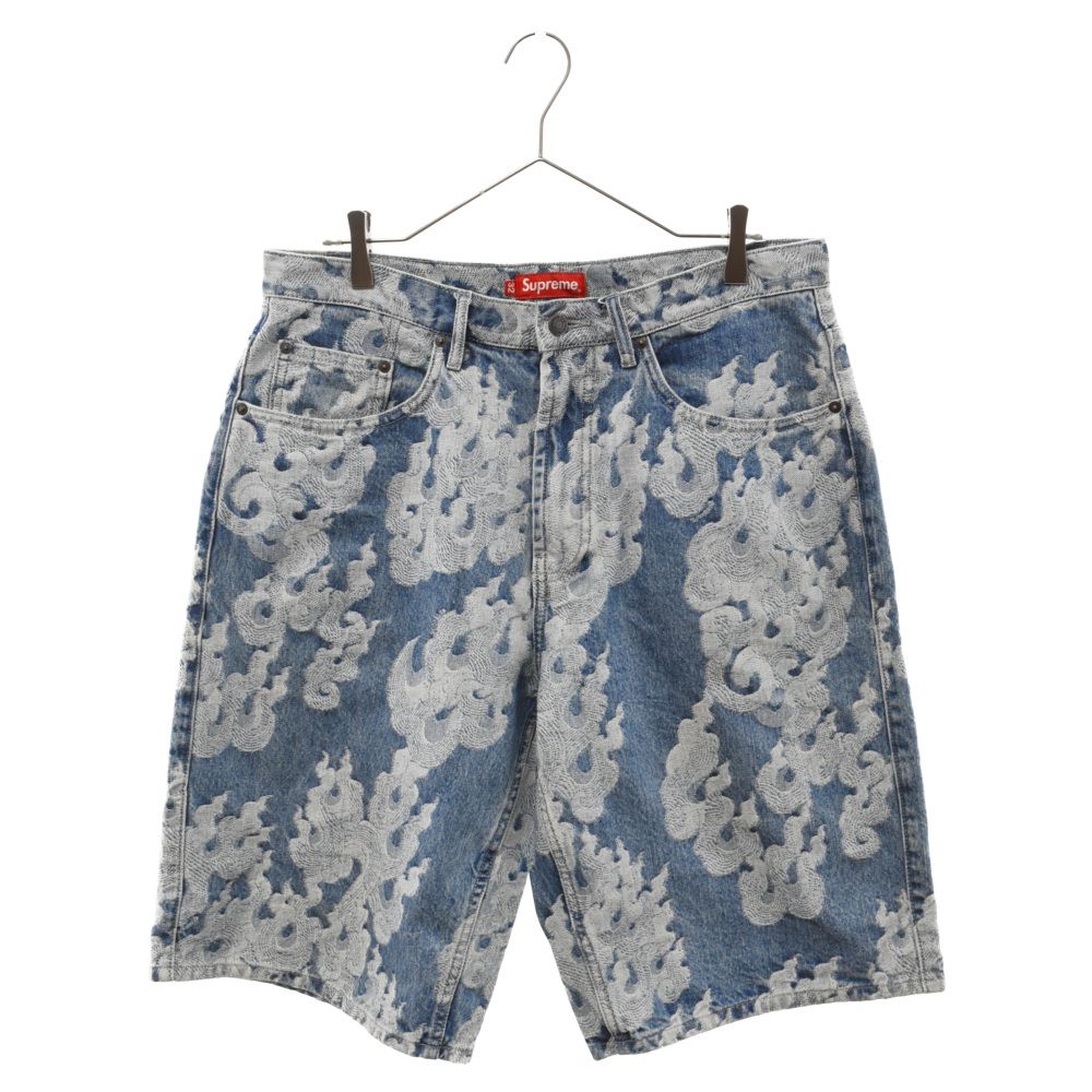 SUPREME (シュプリーム) 23SS Flames Jacquard Baggy Denim Short