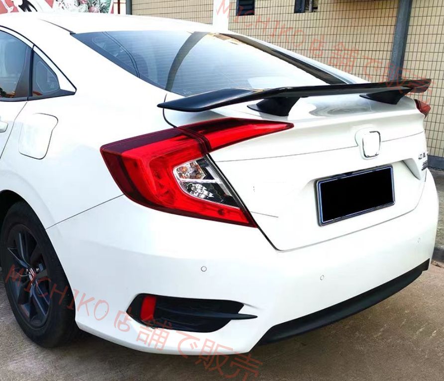 汎用セダンスポイラー ノンドリル改装スポーツカースポイラー 無損取り付け塗装済みエアプレーンスポイラー