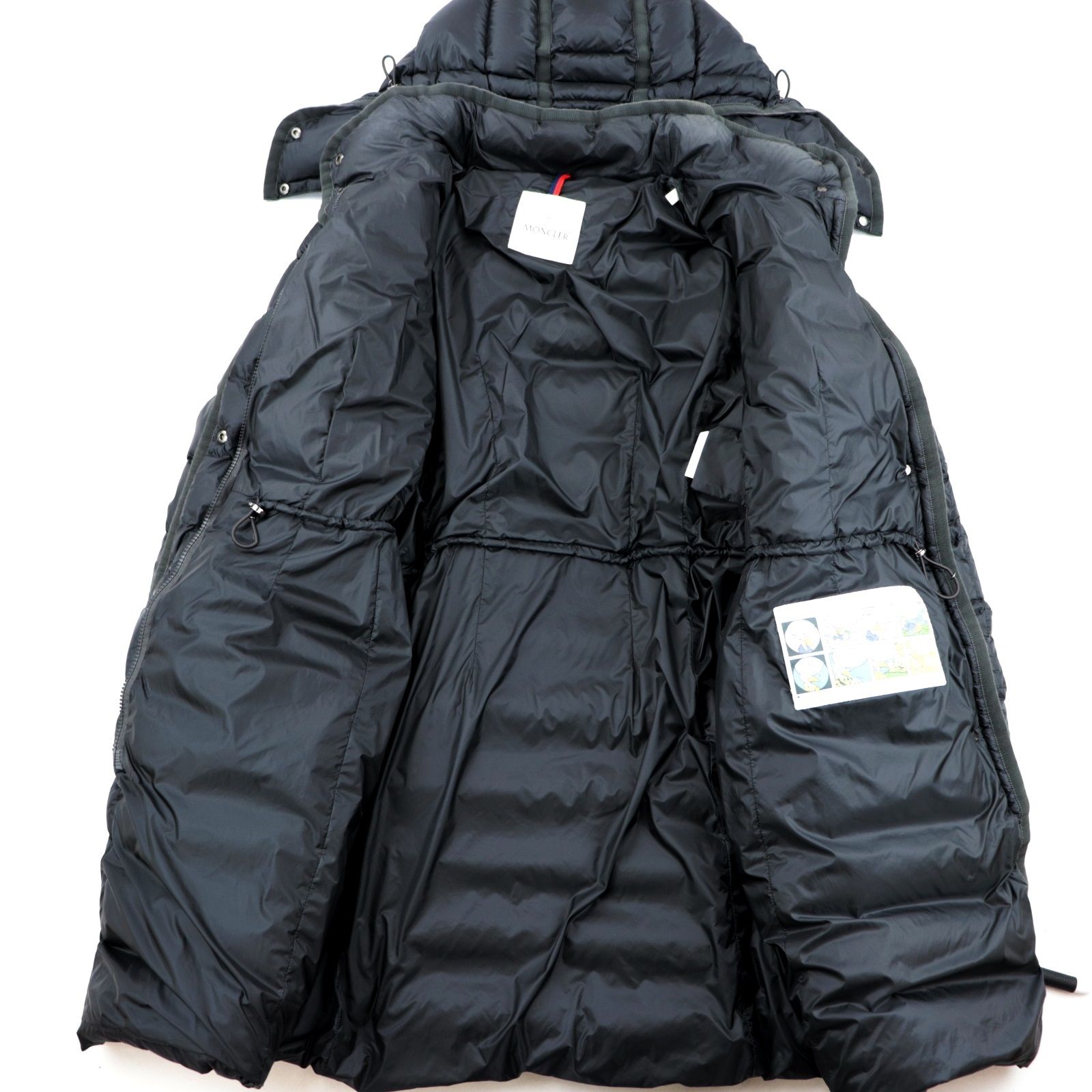 モンクレール エルミンヌ ダウンコート レディース グレー 6 ロゴ