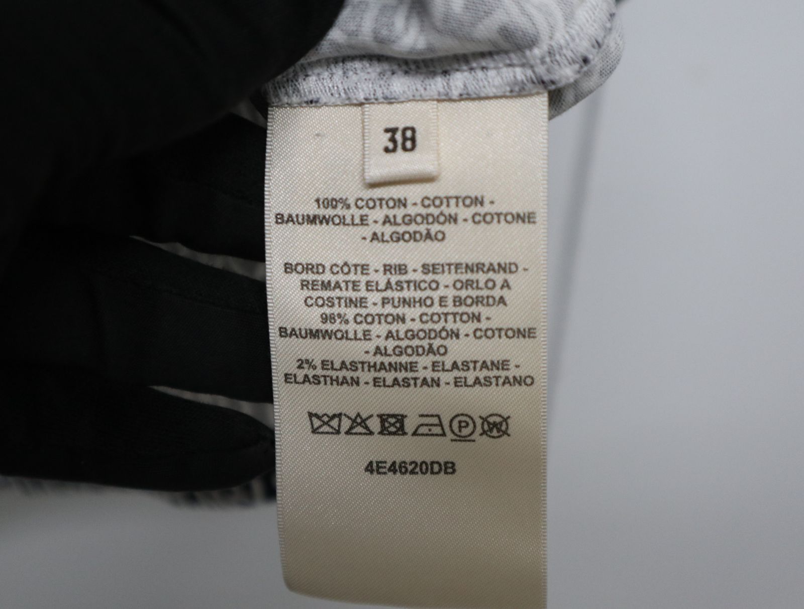 HERMES エルメス 2024年製 4E4620DB Naoussa Chaine マイクロ ナウサ・シェーヌ 半袖Ｔシャツ ブラック ホワイト サイズ38 美品 トップス HERMES エルメス 2024年製 4E4620DB Naoussa Chaine マイクロ ナウサ