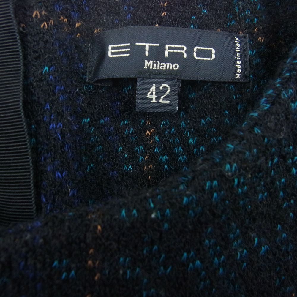ETRO エトロ 162-18617-0638 半袖 ニット 背面ジップ マルチ