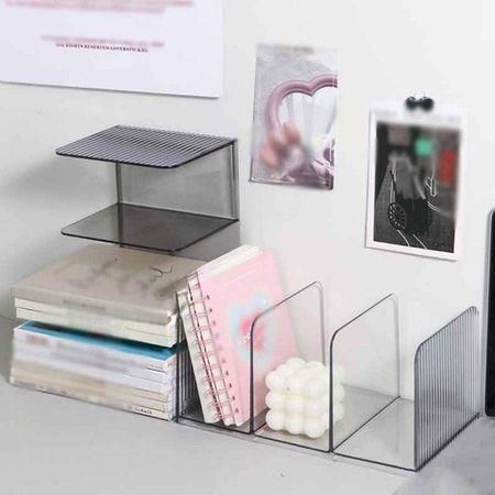 セット アクリル仕切りスタンド 3仕切り クリアアクリルスタンド ブックスタンド アクリル収納 押入れ 収納スタンド 本立て 会社 事務所 オ