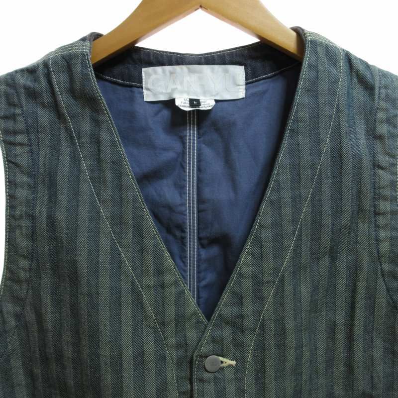 ★廃番‼️名作‼️美品★GANRYU デニム ベストM ER-V003 AD2016 ☆廃番‼️名作‼️美品☆GANRYU デニム ベストM ER-V003 AD2016