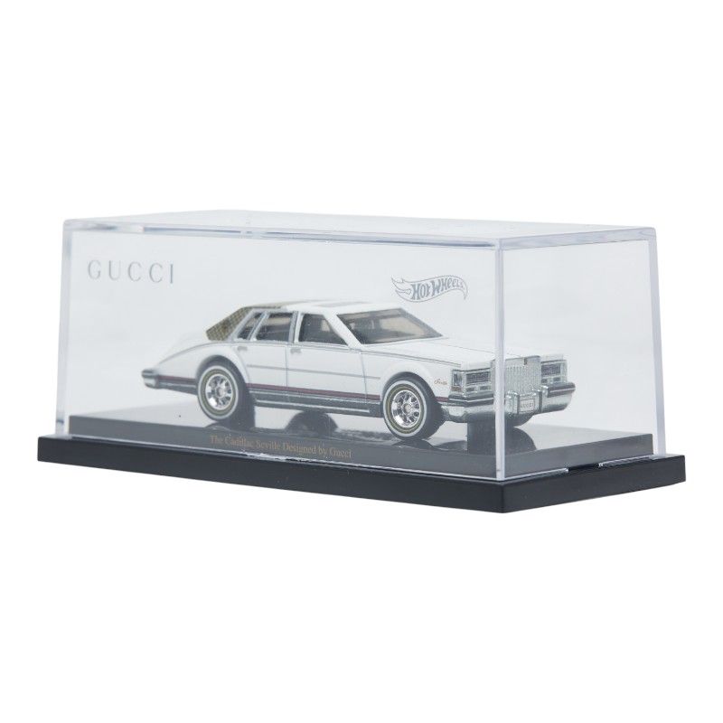 グッチ ×ホットウィール 5000台 キャデラック セビル オブジェ 置物 ミニカー AB2716 ホワイト マルチ プラスチック メンズ GUCCI 1-0236734
