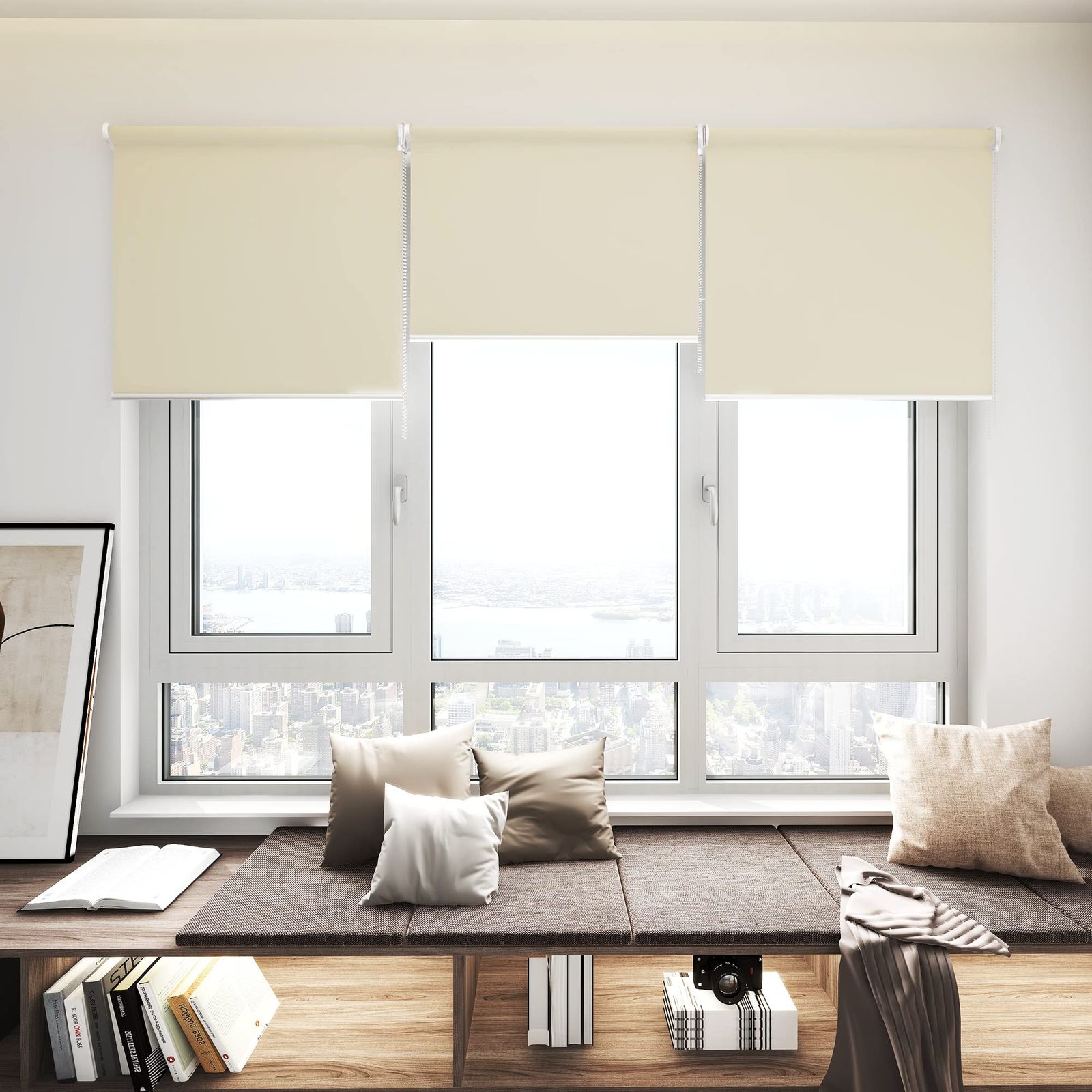 迅速発送】Deconovo ロールスクリーン ロールカーテン チェーン式 幅