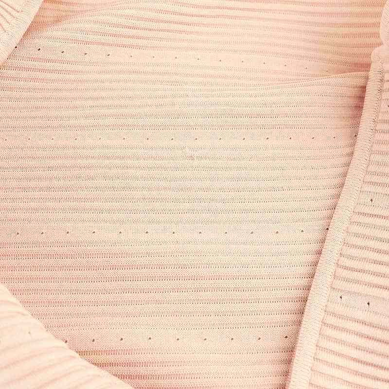 ルネ Rene 透かし編み ジップアップカーディガン ニット 34 ピンク /HK  