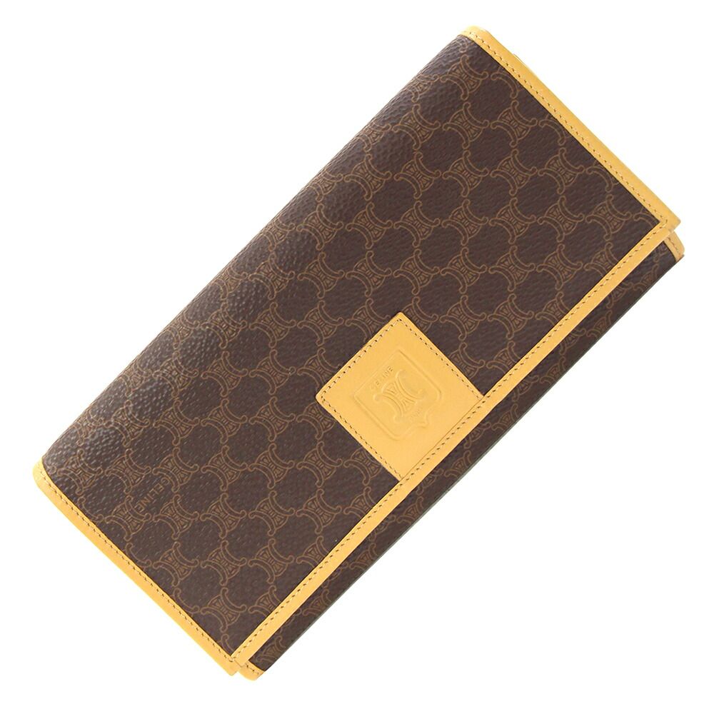 セリーヌ 二つ折り長財布 マカダム ダークブラウン 中古 - メルカリ 