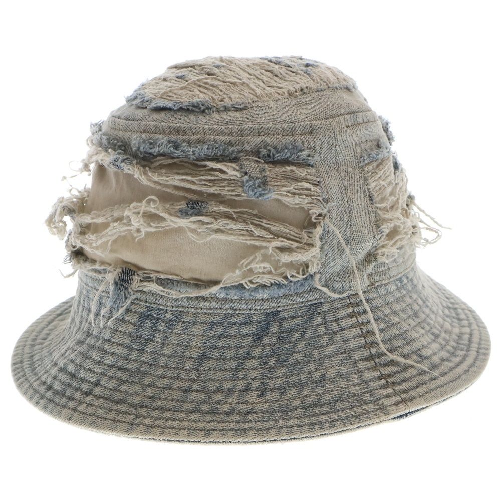 DRKSHDW ダークシャドウ Distressed Denim Bucket Hat ディストレスド デニム バケットハット 帽子 インディゴ DA01D1479-DKYSH