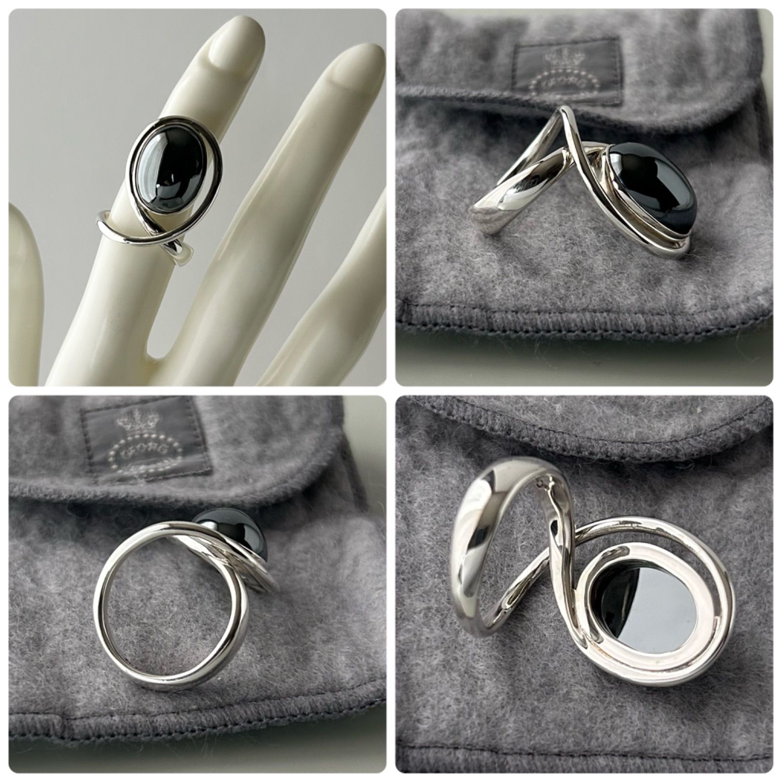 ジョージジェンセン希少リング指輪 HaH ハンスハンセン　ヘマタイト ジョージジェンセン 希少 リング 指輪 HaH ハンスハンセン