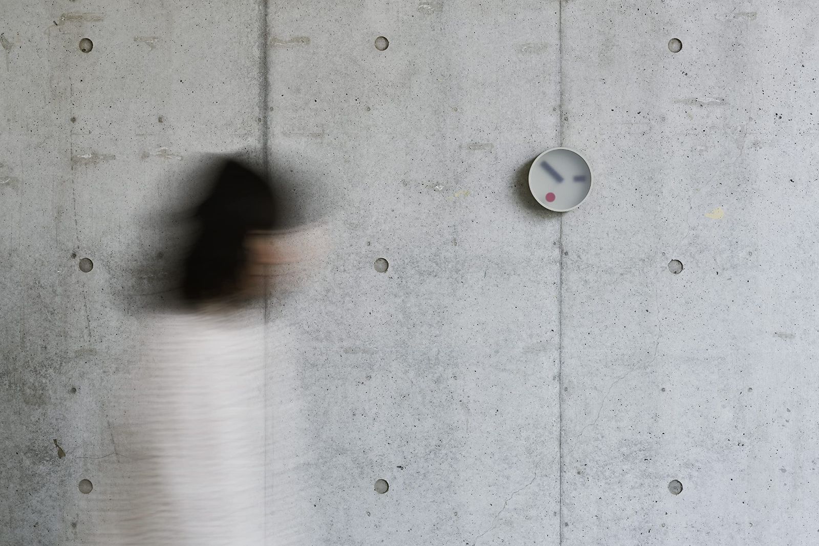 レムノス 掛け時計 アナログ kehai コンクリート アルミニウム 灰 KM22-01 GY Lemnos 直径130×厚さ55㎜