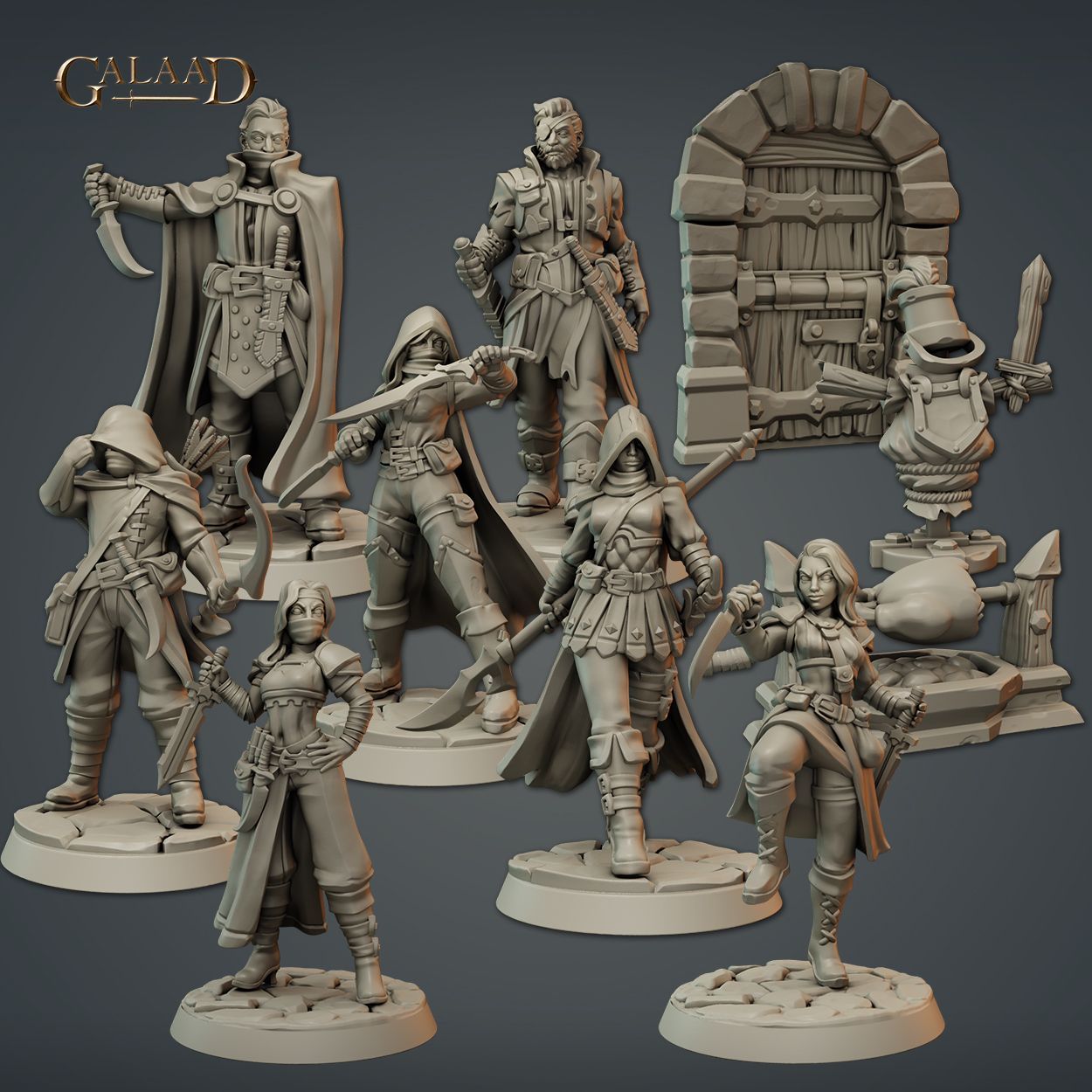 Galaad Miniatures | 2024年2月リリースThieves guild10体セット 32mm | 3Dプリント ミニチュア TRPG メルカリ限定商品