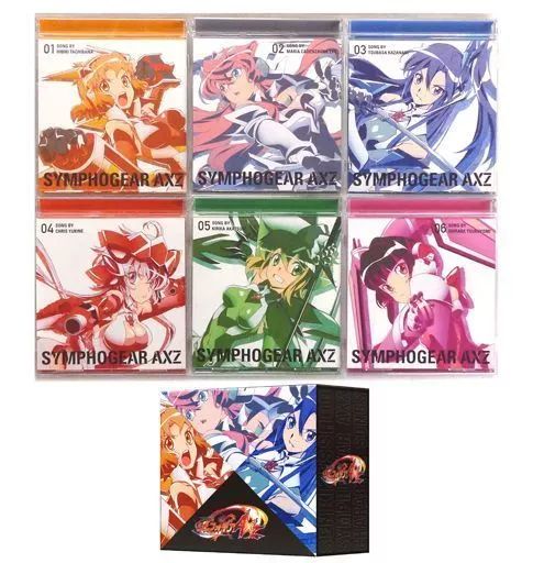 新品 戦姫絶唱シンフォギアAXZ キャラクターソング 初回全6巻＋収納BOX 中古】アニメCDセット 戦姫絶唱シンフォギアAXZ