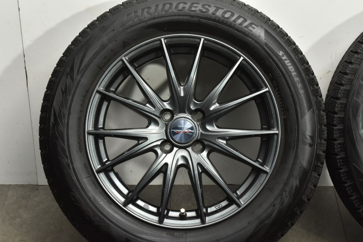 バリ溝 VELVA 16in 6J 40 PCD100 ブリヂストン ブリザック VRX2 195|65R16 ライズ ロッキー レックス ガソリン車 TRITUETUBI_COM