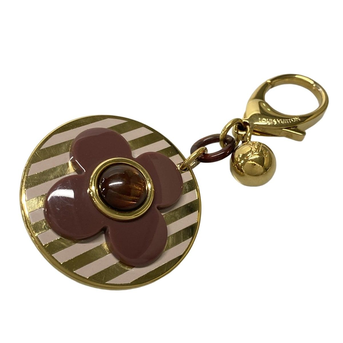 LOUIS VUITTON ルイヴィトン キーホルダー チャーム ビジューサック モノグラム レイユール M66464 ゴールド×パープル