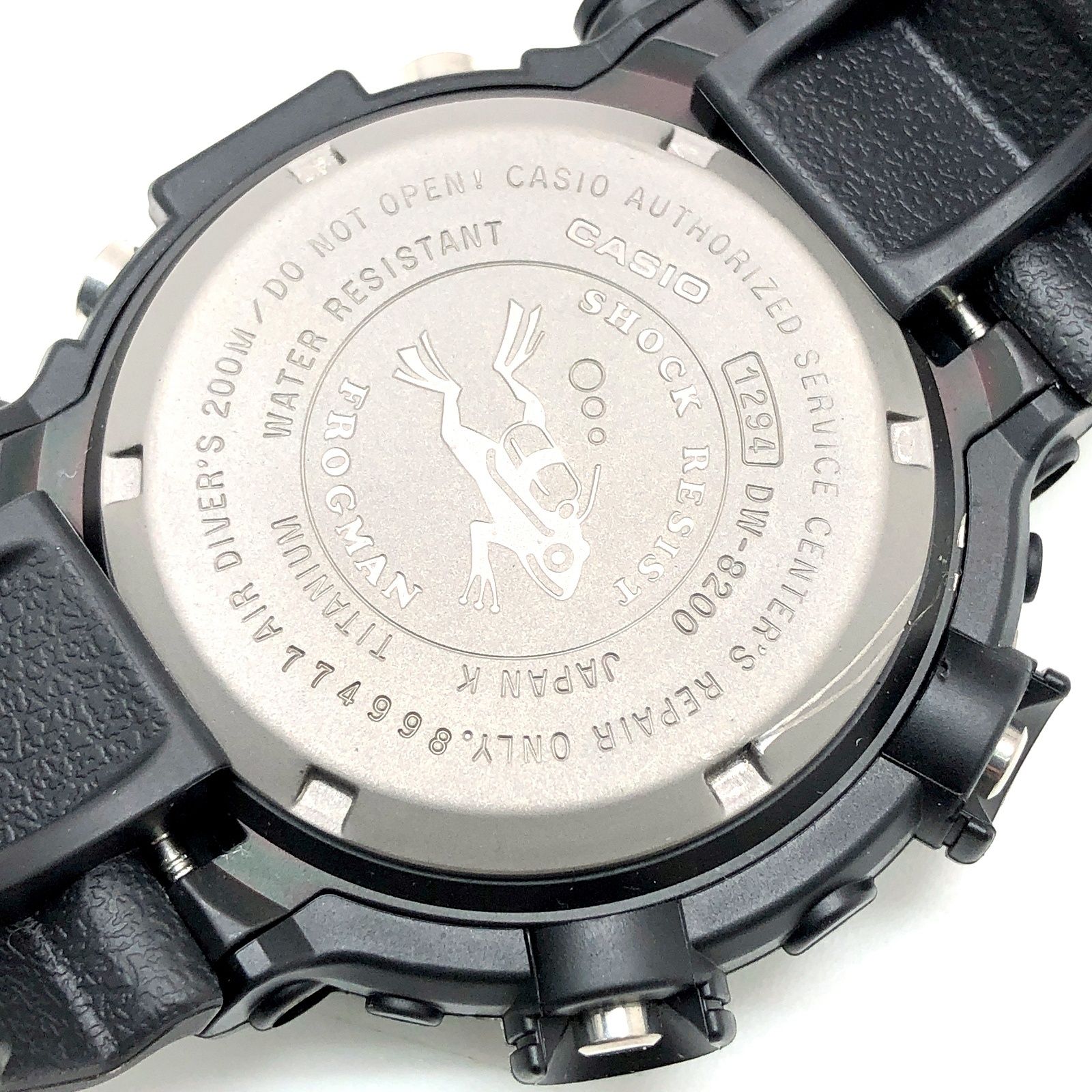 G-SHOCK DW-8200Z フロッグマン ブラック　メンインブラック カシオ G-SHOCK 初代メン・イン・ブラック フロッグマン DW-8200Z-1T