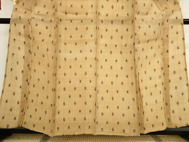 芭蕉布 平和屋本店□極上 夏物 芭蕉布 手積み芭蕉糸100％ 井桁絣 逸品