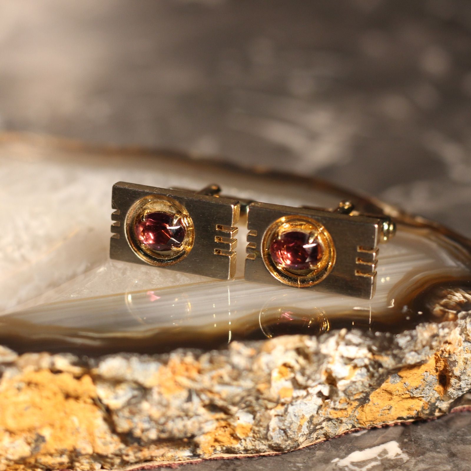 最新ファッション - USA VINTAGE STONE DESIGN CUFFLINKS