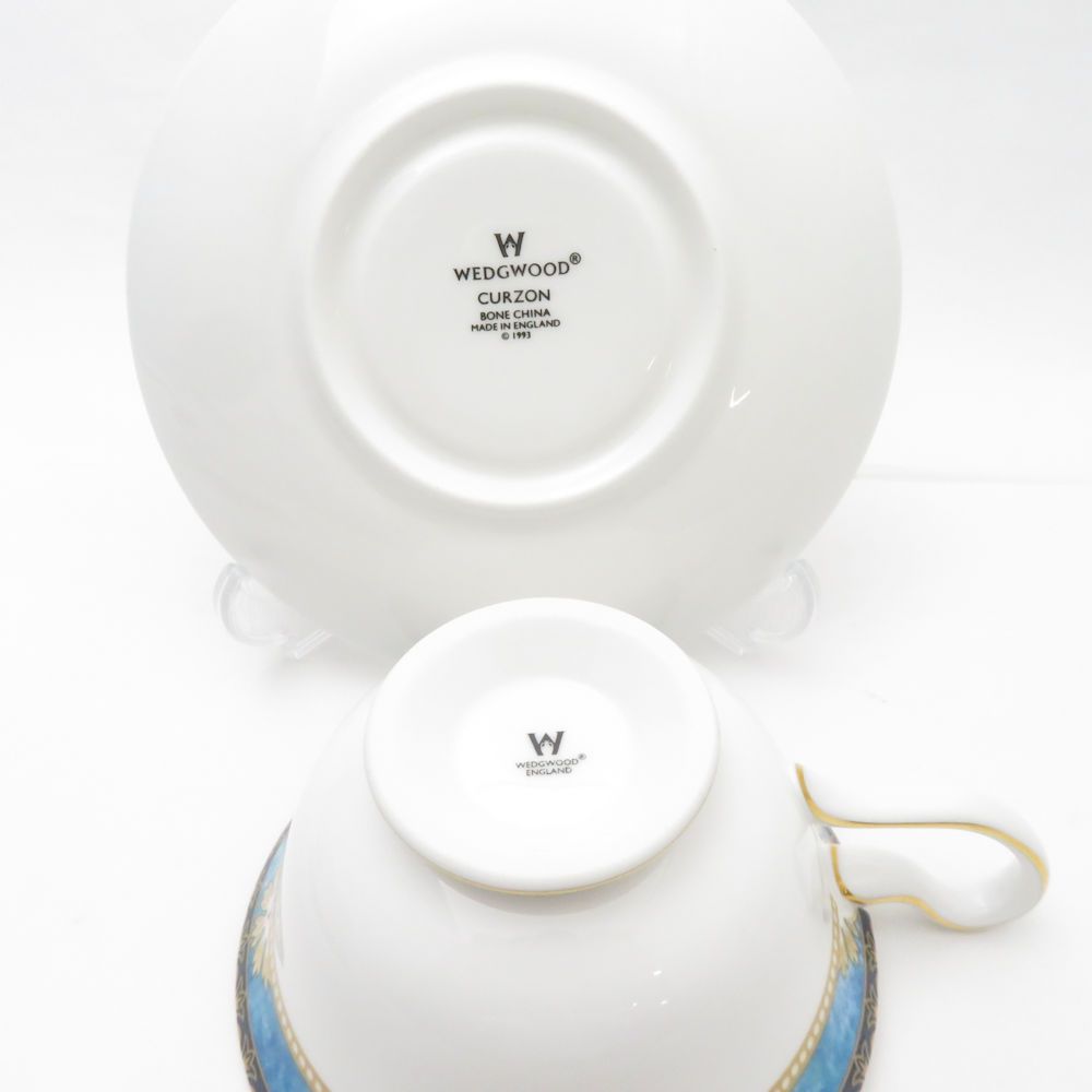 美品 WEDGWOOD ウェッジウッド カーゾン ティーカップ＆ソーサー 2客 ペア ピオニー SU8536C - メルカリ