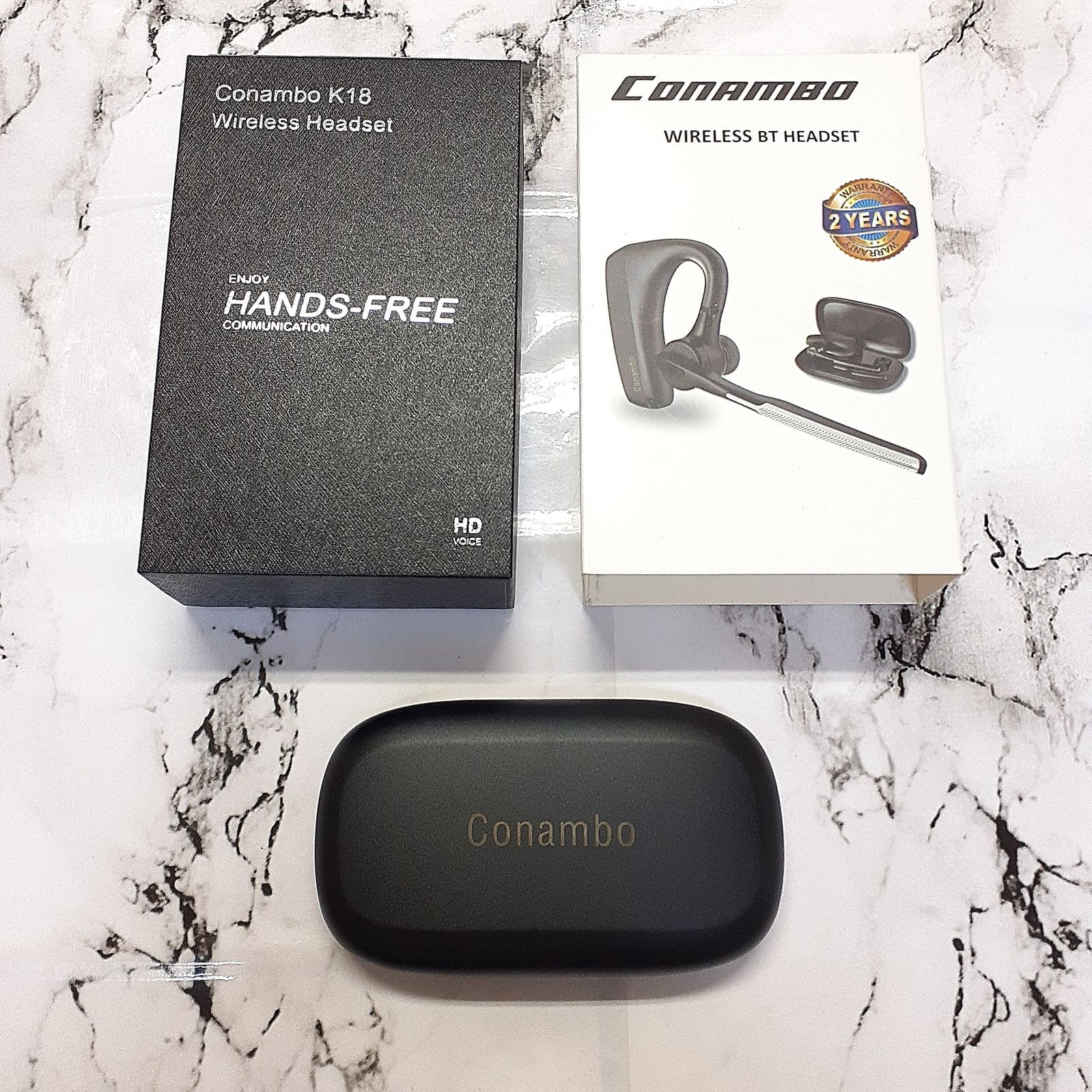 新品・未使用 Conambo ワイヤレスヘッドセット ハンズフリー 耳掛け